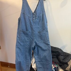 Mavi Mid Blue Denim Overalls